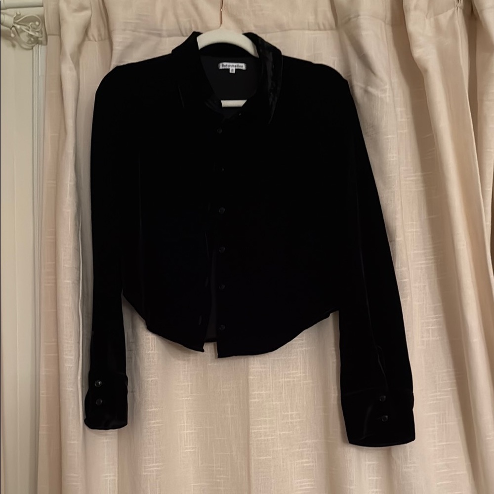 Reformation Cam Velvet Top